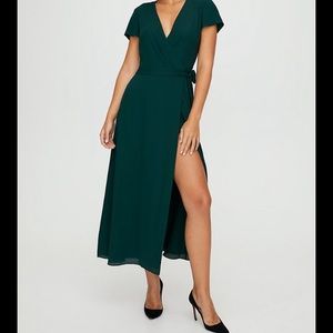 Babaton Green Wrap Dress